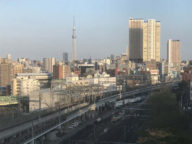 東京シティビューホテル田端ステーションから見る東京スカイツリーの展望