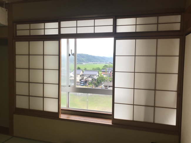 浜村温泉・魚と屋の客室の窓