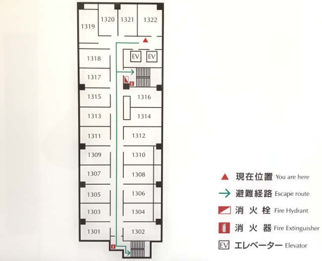 東横イン松本駅東口の客室配置図