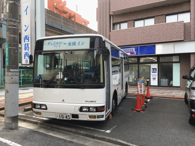 東横イン東西線西葛西の東京ディズニーリゾート送迎バス