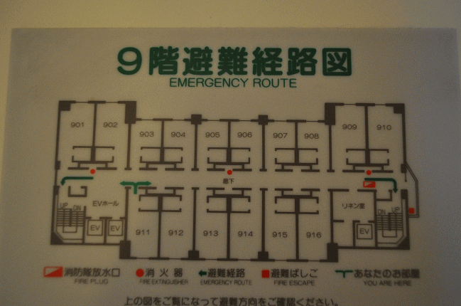 ホテルWBF札幌ノースゲートの客室配置図