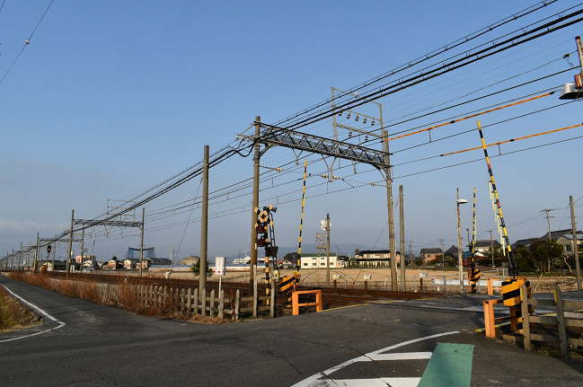 弥富～佐古木駅間の踏切の撮影地